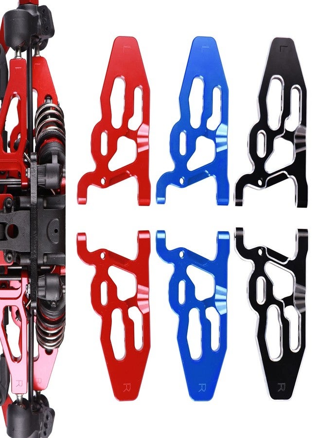 Aimrock Aluminum Front Lower Suspension A Arms w/Pivot Balls Upgrades Parts for 1/8 Typhon 1/7 Felony Infraction Limitless 6S BLX RC Buggy Car (Blue) - Image 4